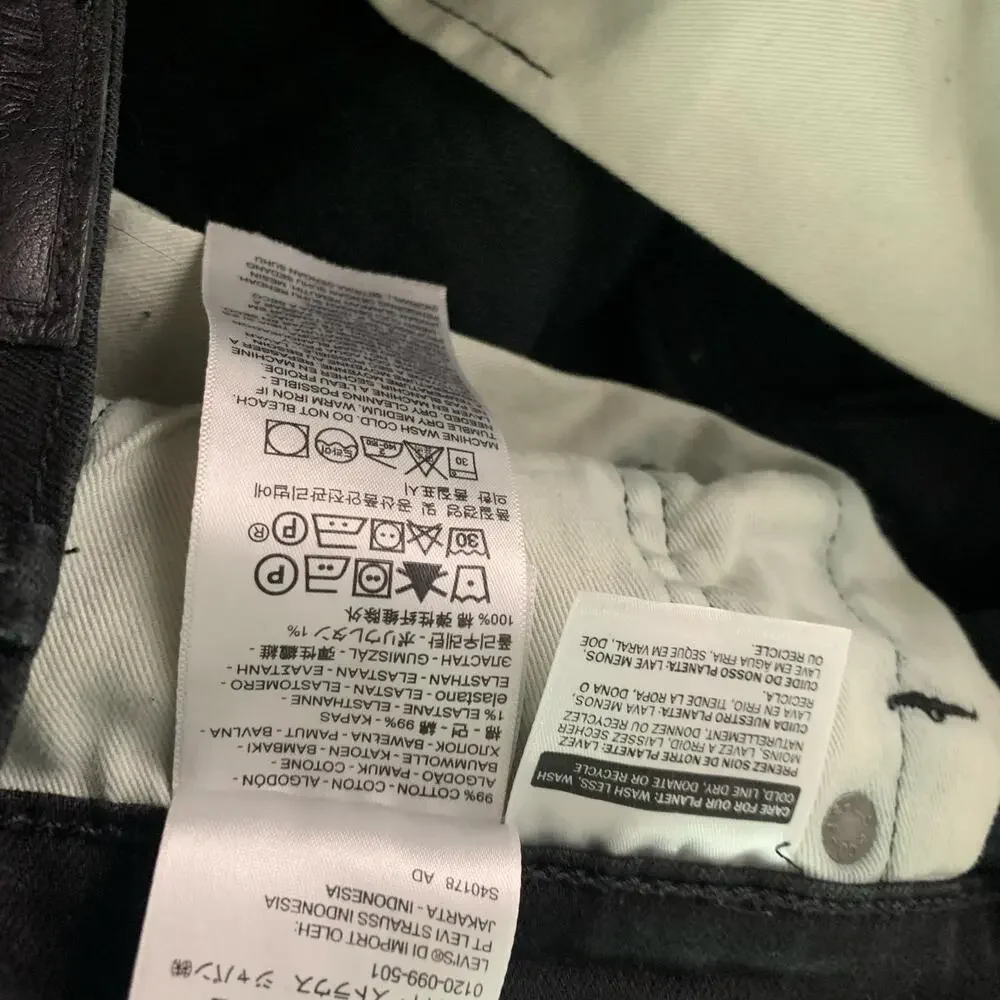 Levi’s 510 Black straight jeans W34 L34